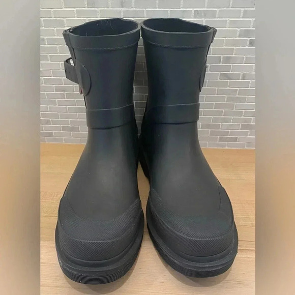 Chooka Quality Waterproof Black Pullon Damascus Moto Mid Rain Boot Womens 10 NEW - Picture 6 of 11